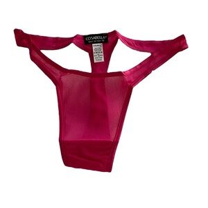 NWT Cosabella made in Italy hot pink mesh thong